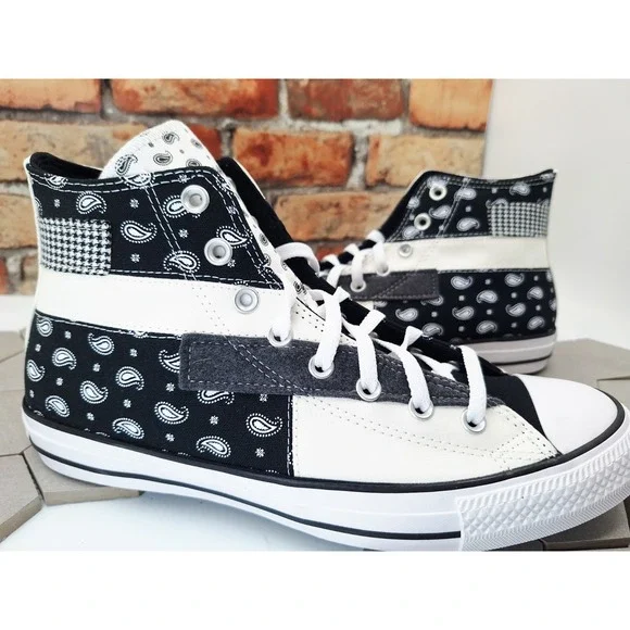 Men Sz 11.5 Converse Chuck Taylor All-Star 70s Hi Offspring Blk Paisley Bandana